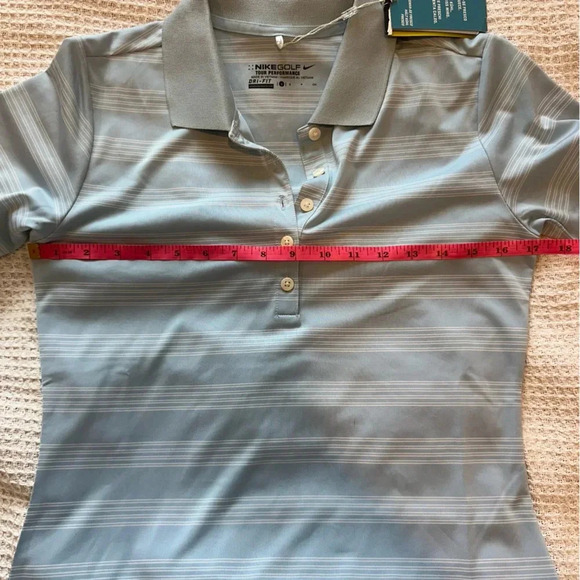 NWT Blue Nike women’s golf shirt striped size small tour performance - Picture 6 of 9